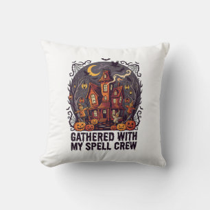 Coussin Réunion de récolte hantée d'Halloween