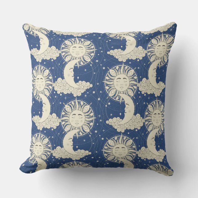 Coussin rêve bohème bleu (Recto)