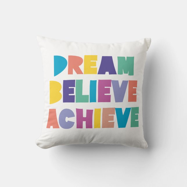 COUSSIN RÊVE CROIRE RÉUSSIR (Recto)