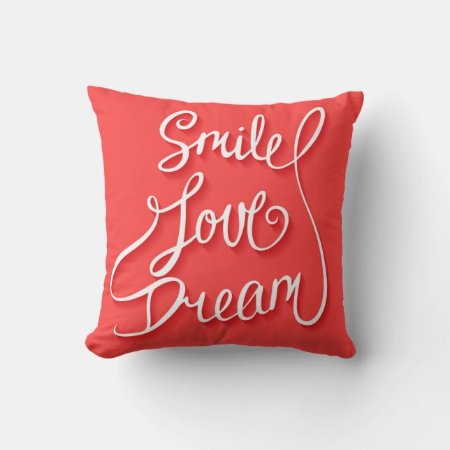 Coussin Rêve d'amour de sourire (Recto)