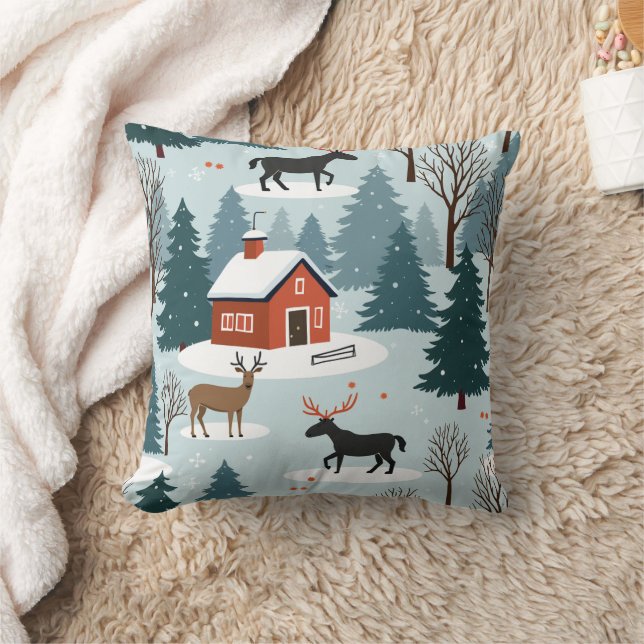 Coussin Rêve de cerfs d'hiver (Couverture)