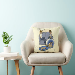 Coussin Rêve de chasse de chien Jeter l'oreiller
