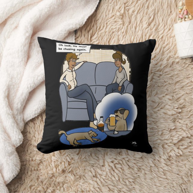 Coussin Rêve de chasse noir (Couverture)