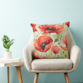 Coussin Rêve de fleurs - Motif de pavot (Chaise)