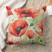 Coussin Rêve de fleurs - Motif de pavot (Couverture)