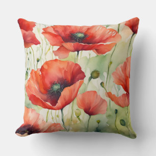 Coussin Rêve de fleurs - Motif de pavot