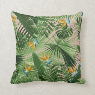 Coussin Rêve des Feuilles de la jungle des oiseaux du Par
