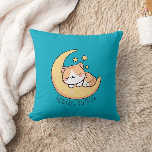 Coussin Rêve Grand Fais Souvent La Sieste Chat Sur La Lune (Couverture)