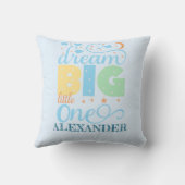 Coussin Rêve Grand Petit Garçon Bleu 1er Anniversaire (Verso)