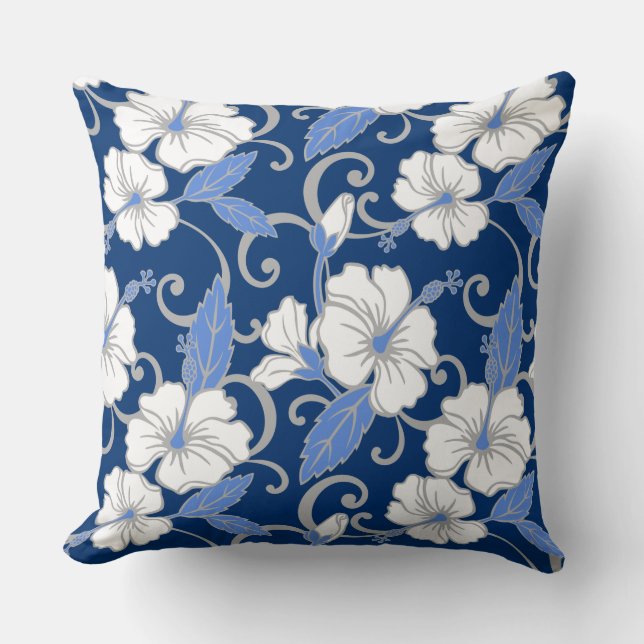 COUSSIN RÊVE POLYNÉSIENNE (BLEU) (Recto)