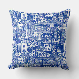 Coussin Rêve urbain - bleu marine