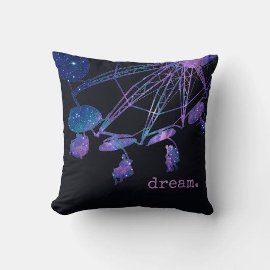 Coussin Rêve Violet Créatif Cosmic Fair Ride (Recto)