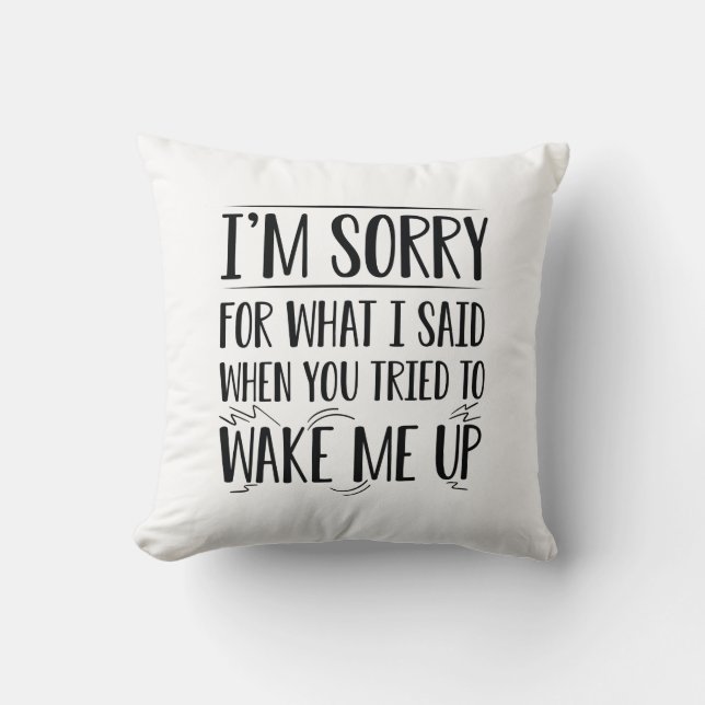 Coussin Réveille-moi (Recto)