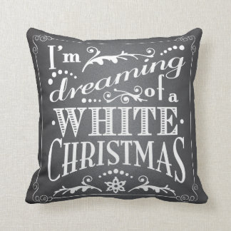 Coussin Rêver d'un Noël blanc vacances en tableau de bord