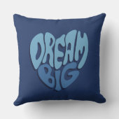 Coussin Rêver grand : citation espace-bleu foncé (Verso)