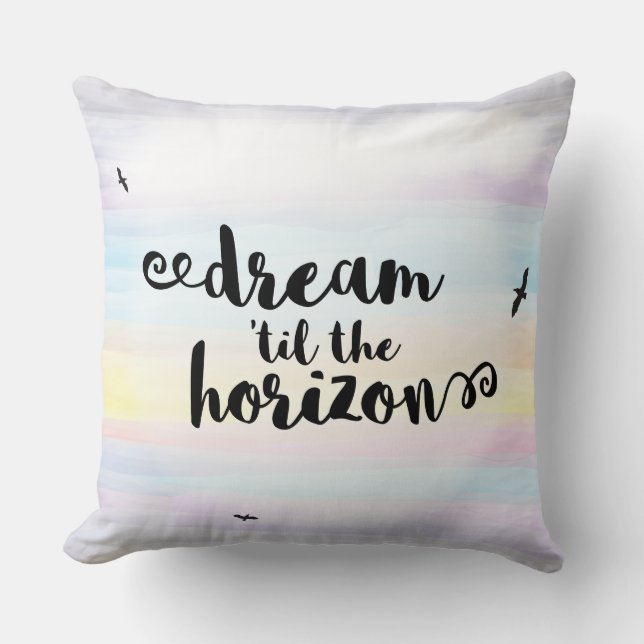 Coussin Rêver jusqu'à l'horizon (Recto)