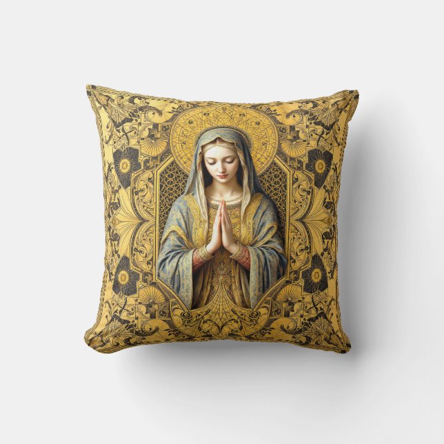 Coussin Révérence opulente : La Sainte Vierge (Recto)