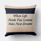 Coussin réversible à bande épaisse crème/noire (Verso)