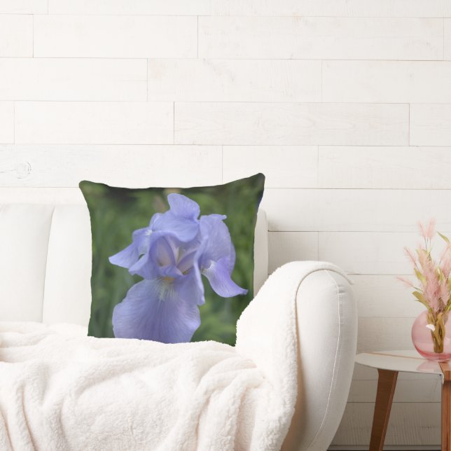 Coussin réversible à jeter avec Iris Pervenche (Canapé)