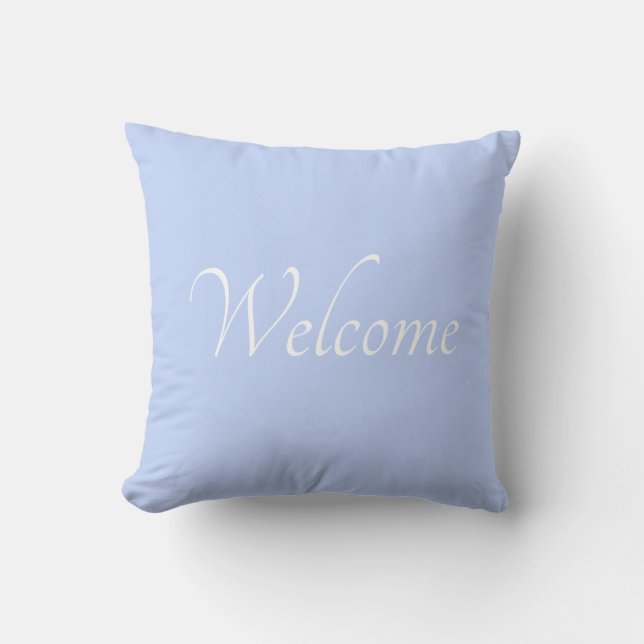 Coussin réversible bleu clair (Recto)