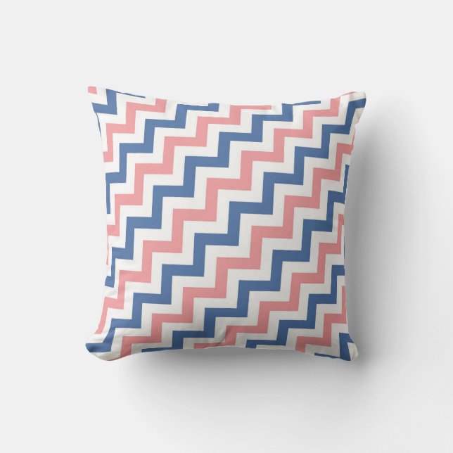 Coussin réversible bleu orange (Recto)