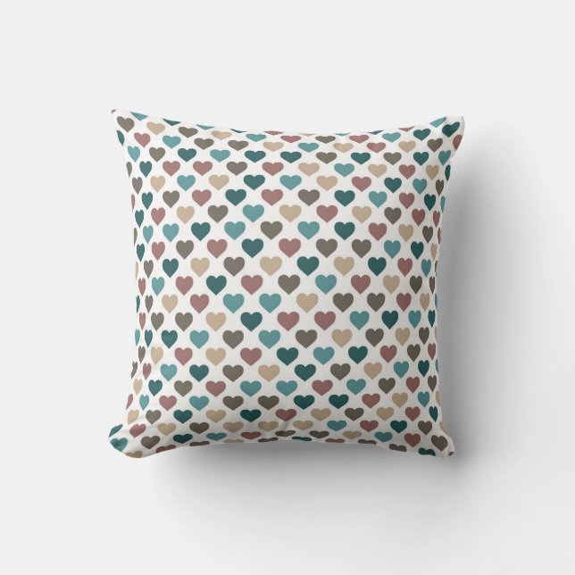 Coussin réversible Coeur/Pointe Polka multicolore (Recto)