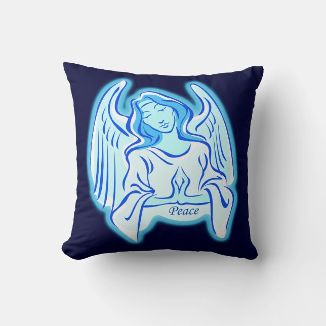 Coussin réversible de Blue Peace Angel (Recto)
