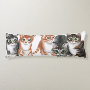 coussin réversible de corps de chat et de chatons