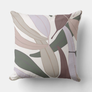 Coussin réversible décoratif à feuilles multiples