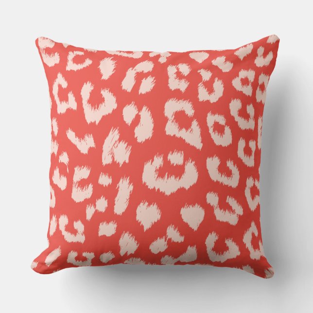 Coussin réversible d'impression de léopard de (Recto)