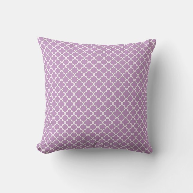 Coussin réversible d'impression lilas de KRW Park (Recto)