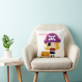 Coussin Réversible d'oreiller de pirate de fille d'ARG (Chaise)