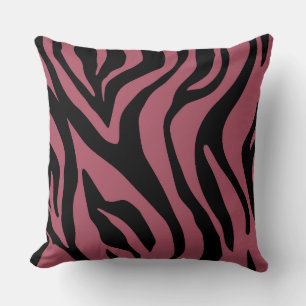 Coussin réversible en brique rouge/beige rose