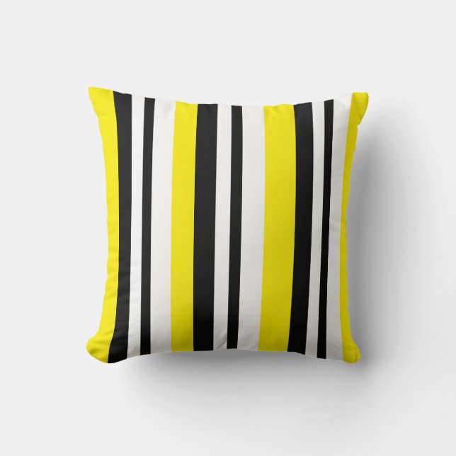 Coussin réversible Jaune/Bande Lumineuse (Recto)