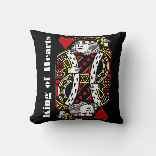 Coussin Reversible King of Hearts Design Jeu d'oreiller (Recto)
