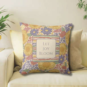 Coussin réversible « Let Joy Bloom »
