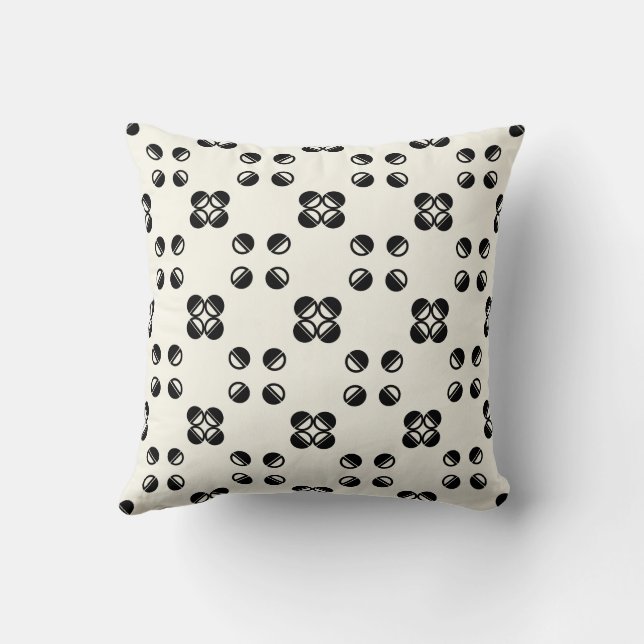 Coussin Reversible Modern Geometric Polkadot (Verso)