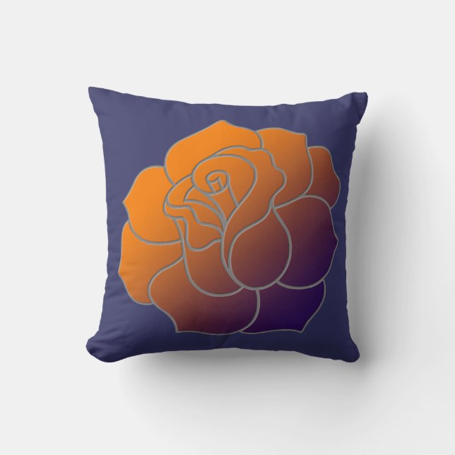 Coussin réversible Rose Sunrise (Recto)