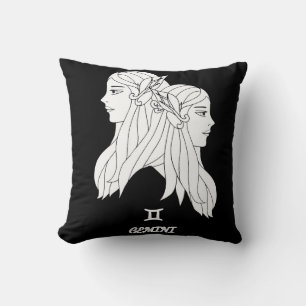 Coussin réversible silhouette Gemini