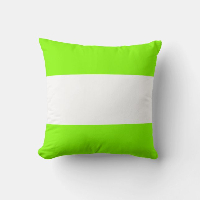 coussin réversible strié nautique dans le vert de  (Recto)