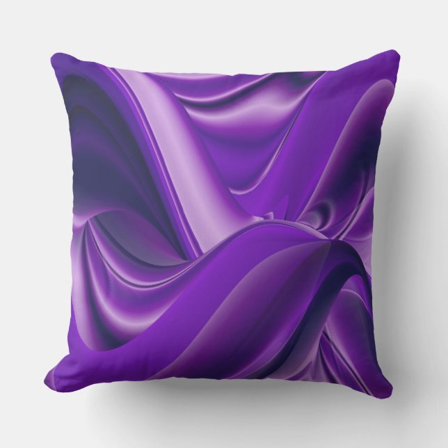 Coussin Rêves arc-en-ciel à fleurs violettes (Recto)