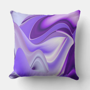 Coussin Rêves arc-en-ciel à fleurs violettes