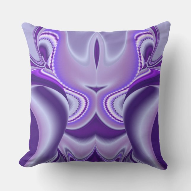 Coussin Rêves arc-en-ciel à fleurs violettes (Recto)