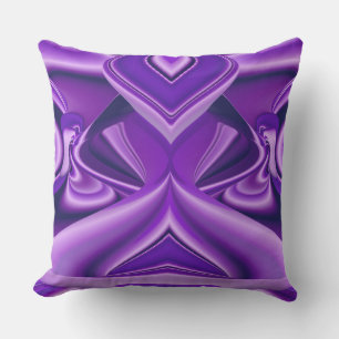 Coussin Rêves arc-en-ciel à fleurs violettes