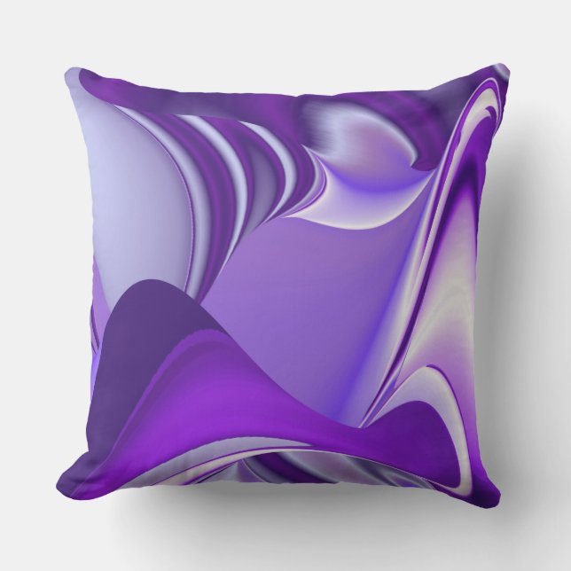Coussin Rêves arc-en-ciel à fleurs violettes (Recto)