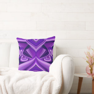 Coussin Rêves arc-en-ciel à fleurs violettes