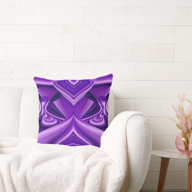 Coussin Rêves arc-en-ciel à fleurs violettes (Canapé)