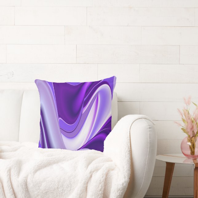 Coussin Rêves arc-en-ciel à fleurs violettes (Canapé)