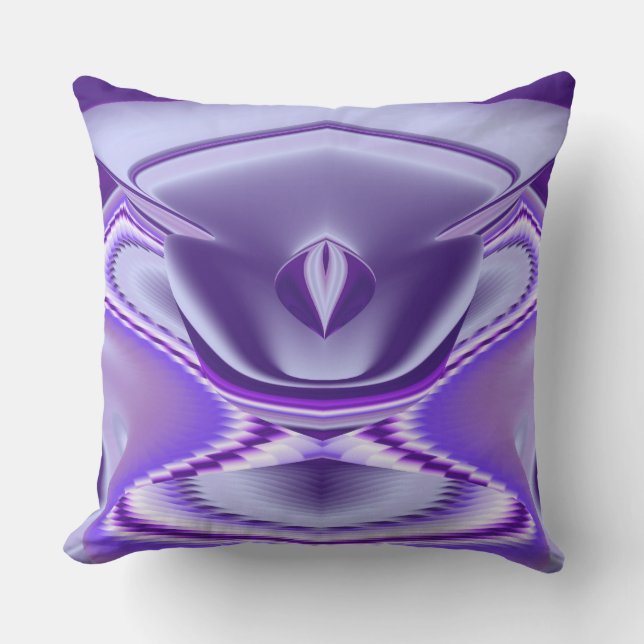 Coussin Rêves arc-en-ciel à fleurs violettes (Recto)