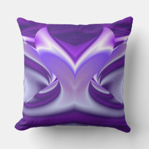 Coussin Rêves arc-en-ciel à fleurs violettes